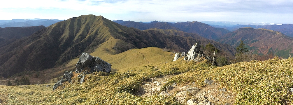 View of Mount Jirougyu from Tsurugisan, Shikoku, Japan