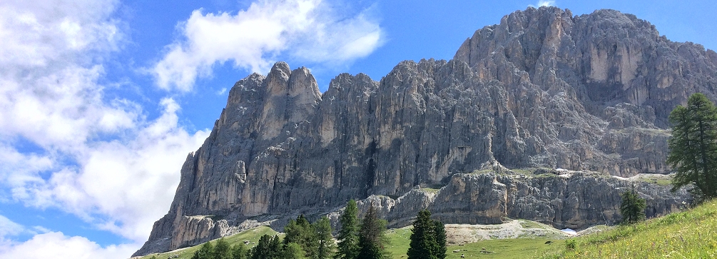 Rosengarten group from Angelwiesen, Val de Tires, Dolomites, Italy