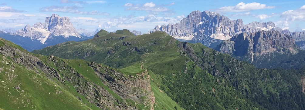 Bindelweg view, Pelmo and Civetta, Dolomites, Italy