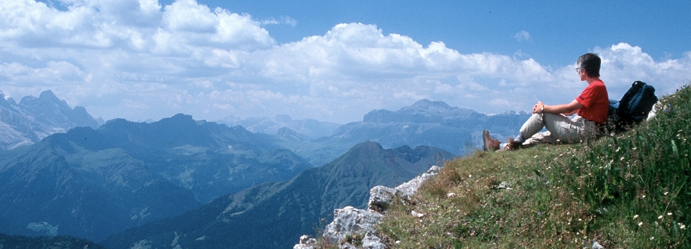 view from Nuvolau in the Dolomites of Italy