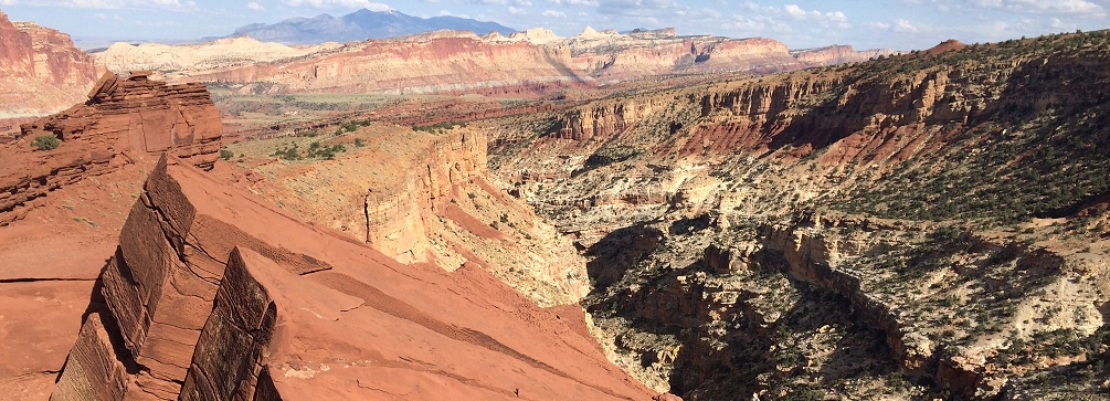 Near Sunset Point above the gorge of Sulfur Creek, Capitol Reef National Park, Utah