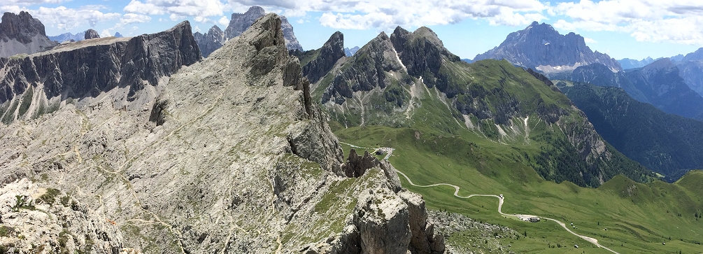 View from Rifugio Nuvolau, Dolomites of Italy