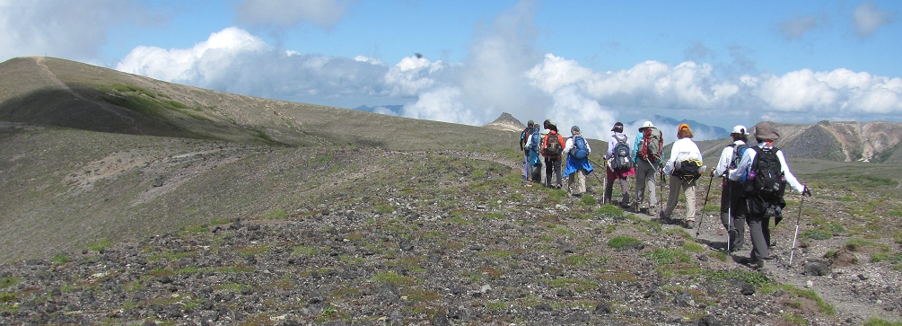 Hiking across Daisetsuzan National Park, Hokkaido, Japan