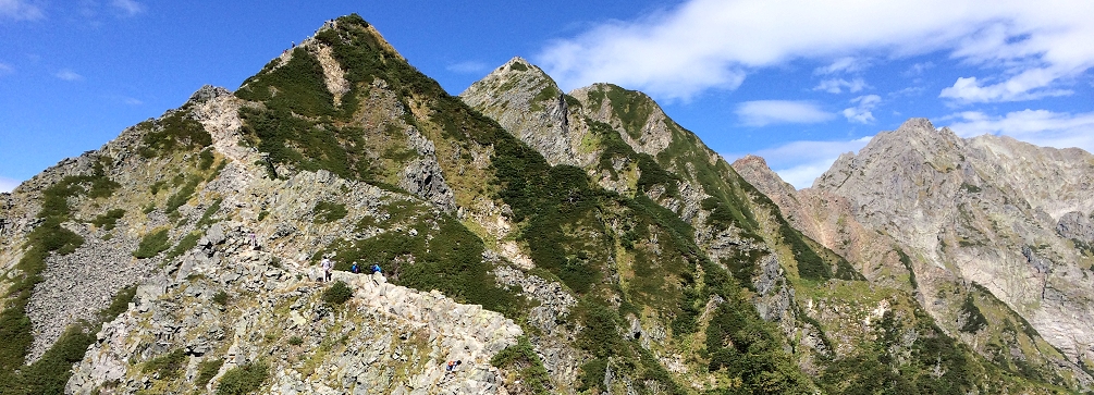 View of the Japan Alps from Doppyo above Kamikochi, Japan