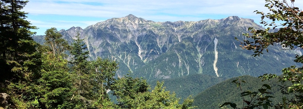 View of the northern Japan Alps near Shinhotaka