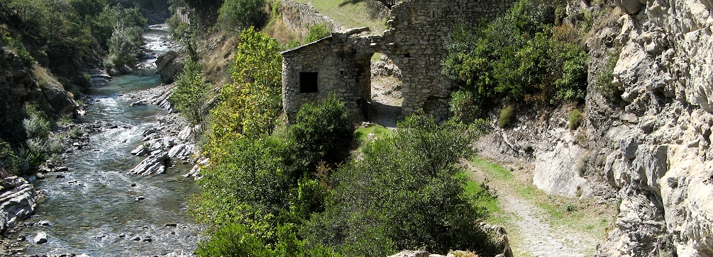 The old Porte de Gênes on the Salt Route near Breil-sur-Roya in the Maritime Alps