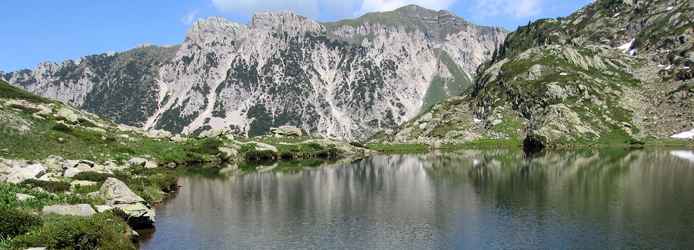 One of the lakes knows as the Mirrors of Frisson, Maritime Alps of Italy