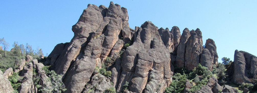 Rock pinnacles in the Pinnacles National Park, California
