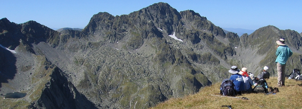 View from the summit of Varful Laitel, Fagaras Mountains (Transylvanian Alps), Romania