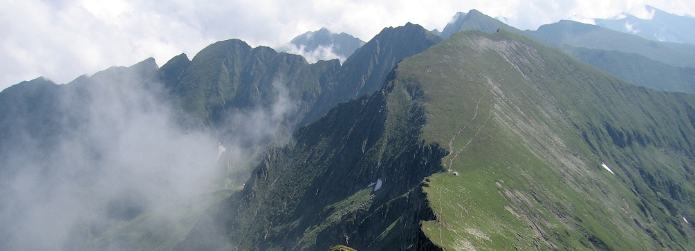 The Fagaras Main Ridge as seen from Vistea Mare, Romania