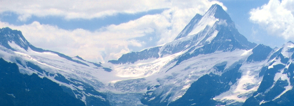 The Schreckhorn as seen from the Bachalpsee above Grindelwald, Switzerland