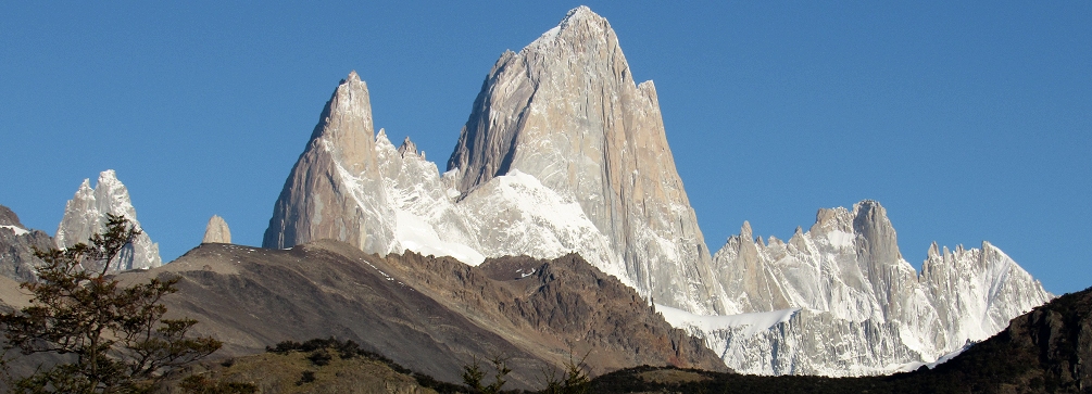 Mount Fitzroy as seen from the hike to Pliegue Tumbado, Patagonia, Argentina