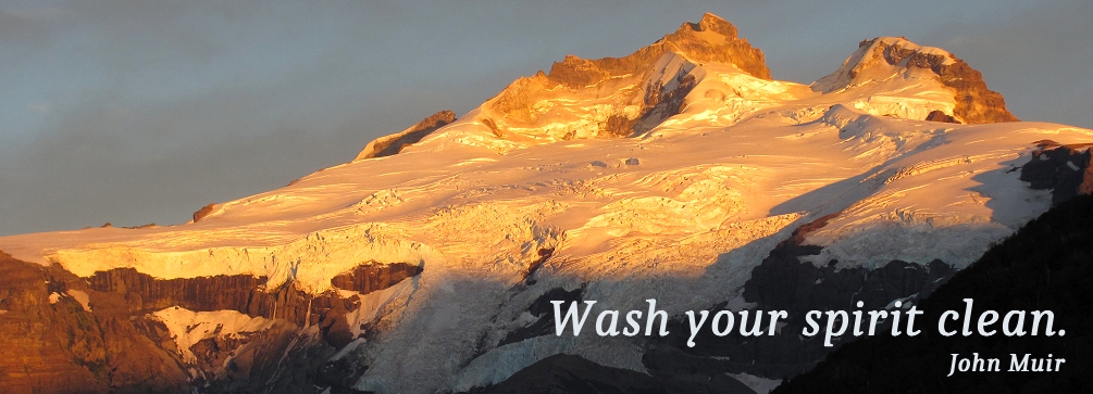 Morning glow on the glaciers on Monte Tronador, Patagonia, Argentina