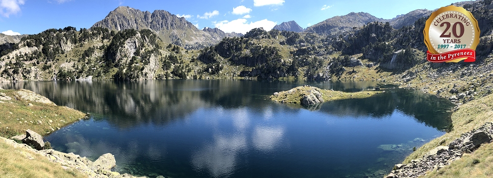 The lake known as Estany Colomers in the Aigues Tortes National Park, Spanish Pyrenees