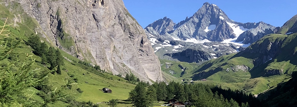 Grossglockner, highest peak in Austria, from Lucknerhaus.